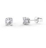 4MM ROUND CUT STUD EARRINGS (SILVER)