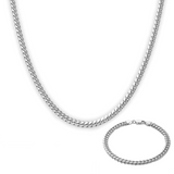 Miami Cuban Set (Silver) 5mm