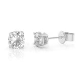 6MM ROUND CUT STUD EARRINGS (SILVER)