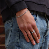 Curb Bracelet (Silver) 4MM