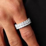 Double Row Diamond Ring (Silver)