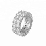 Double Row Diamond Ring (Silver)