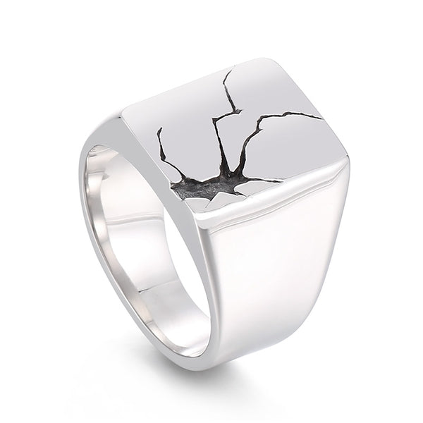 Cracked Signet Ring