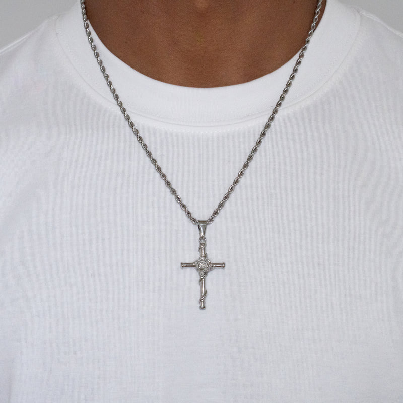 Rose Cross (Silver)