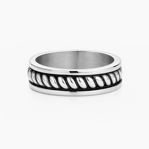 Rope Band Ring (Silver)