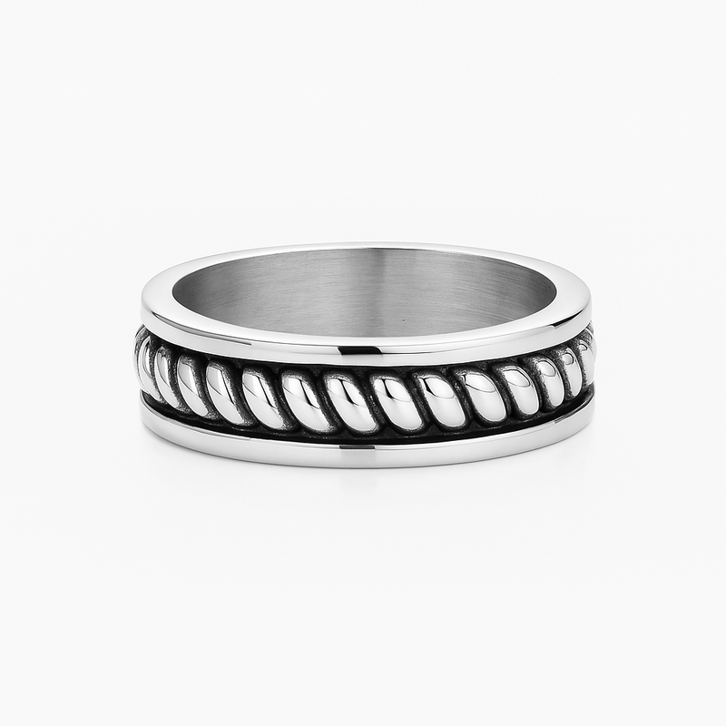 Rope Band Ring (Silver)