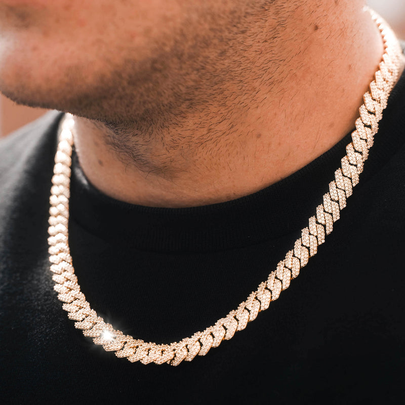 Iced Prong Chain (Gold) 10mm