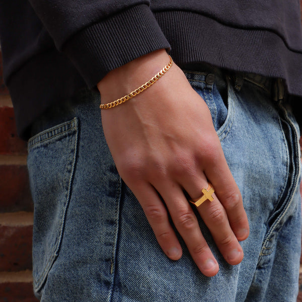 Curb Bracelet (Gold) 4MM