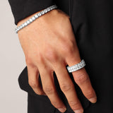 Double Row Diamond Ring (Silver)
