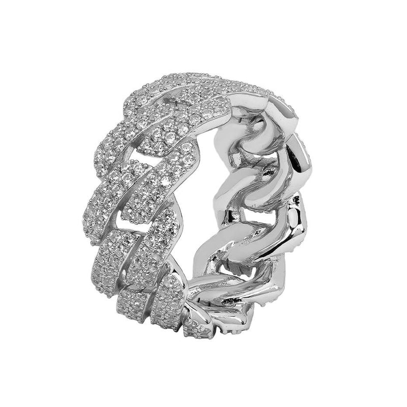 Iced Cuban Ring (Silver)