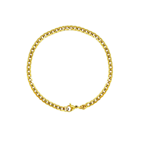 Curb Bracelet (Gold) 4MM